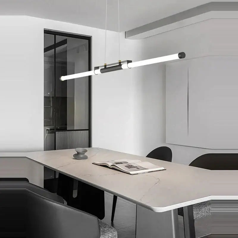 Modern minimalist pendant light with black and white accents in decorbites art deco led gold chandelier for dining room