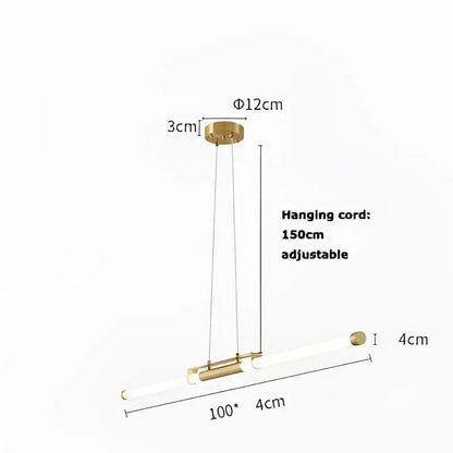 Decorbites art deco gold-toned minimalist pendant light with frosted glass diffuser for dining room lighting