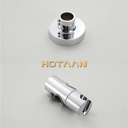 Chrome finished hotaan decorbites™ bathroom rainfall shower faucet set with wall mounted bracket and hand sprayer