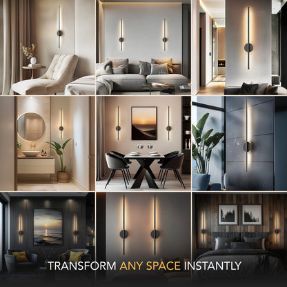 Decorbites black battery operated wall sconces set of 2 featuring modern design and easy battery operation