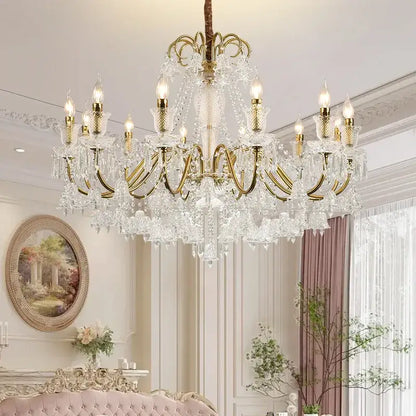 DecorBites black gold crystal pendant light with gold-toned arms and crystal droplets for elegant living spaces lighting