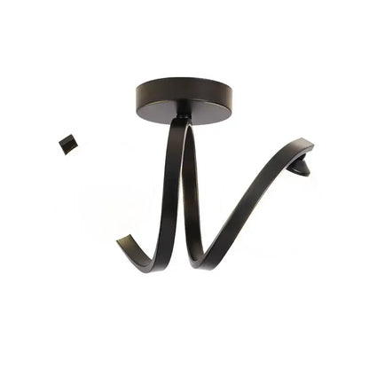DecorBites black gold glass ceiling light with black wrought iron curved arms and circular base for indoor lighting
