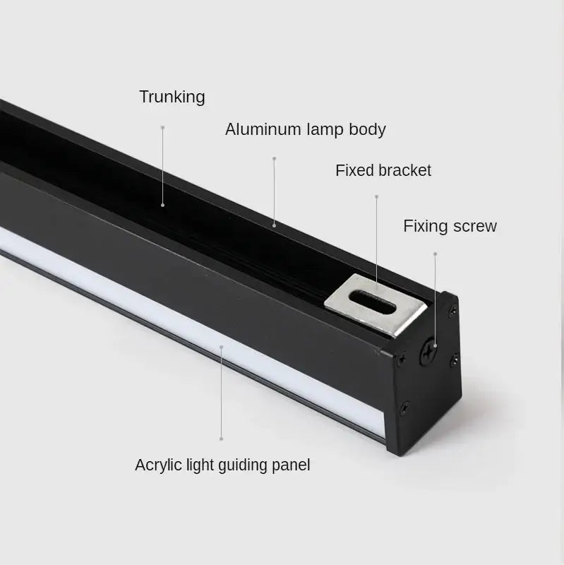 DecorBites black gold wall lights feature black aluminum led strip with translucent acrylic diffuser for modern interiors