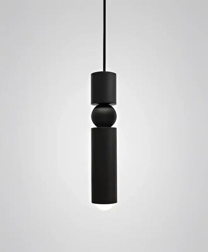 Decorbites black gold led tube glass chandelier with black matte cylindrical pendant light and spherical connector for decor