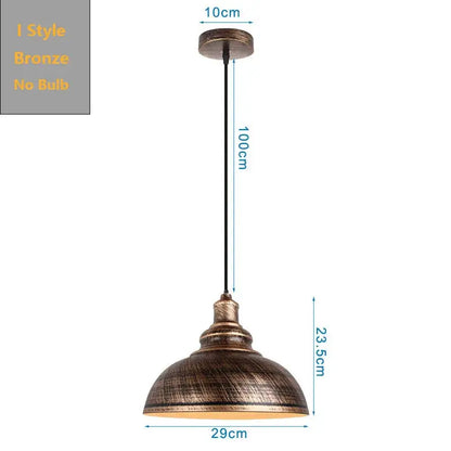 Antique bronze decorbites black industrial pendant light with textured finish and no bulb for kitchen island bar decor