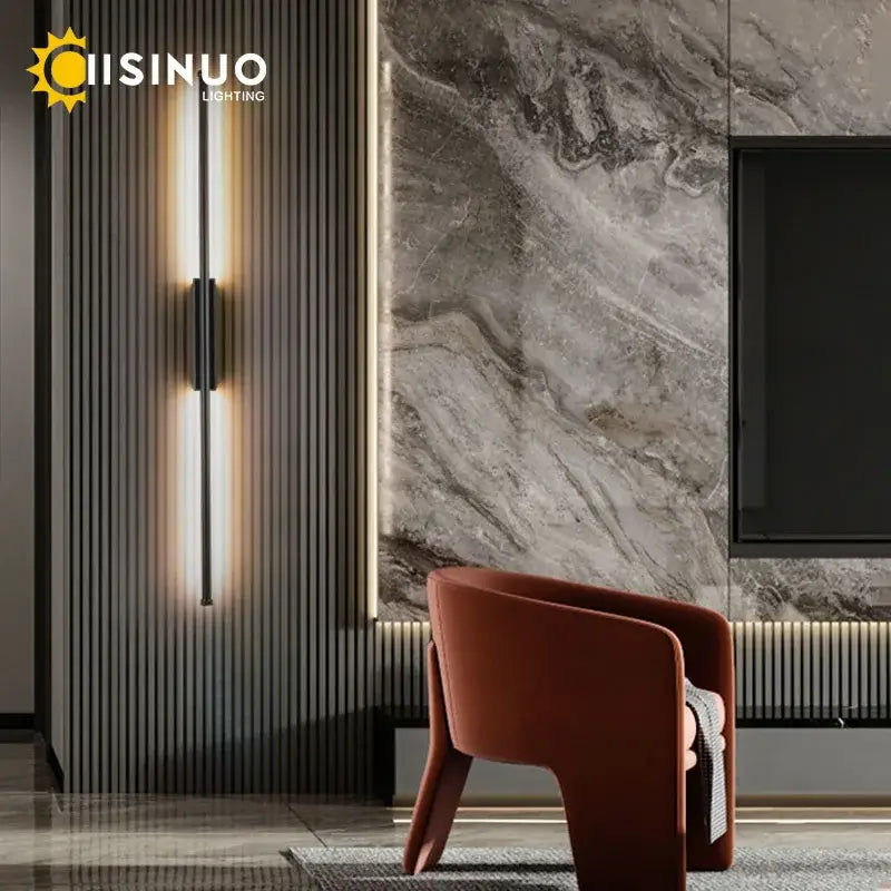 Modern decorbites black iron wall lamp with warm led lighting in black iron led finish for living room bedside use