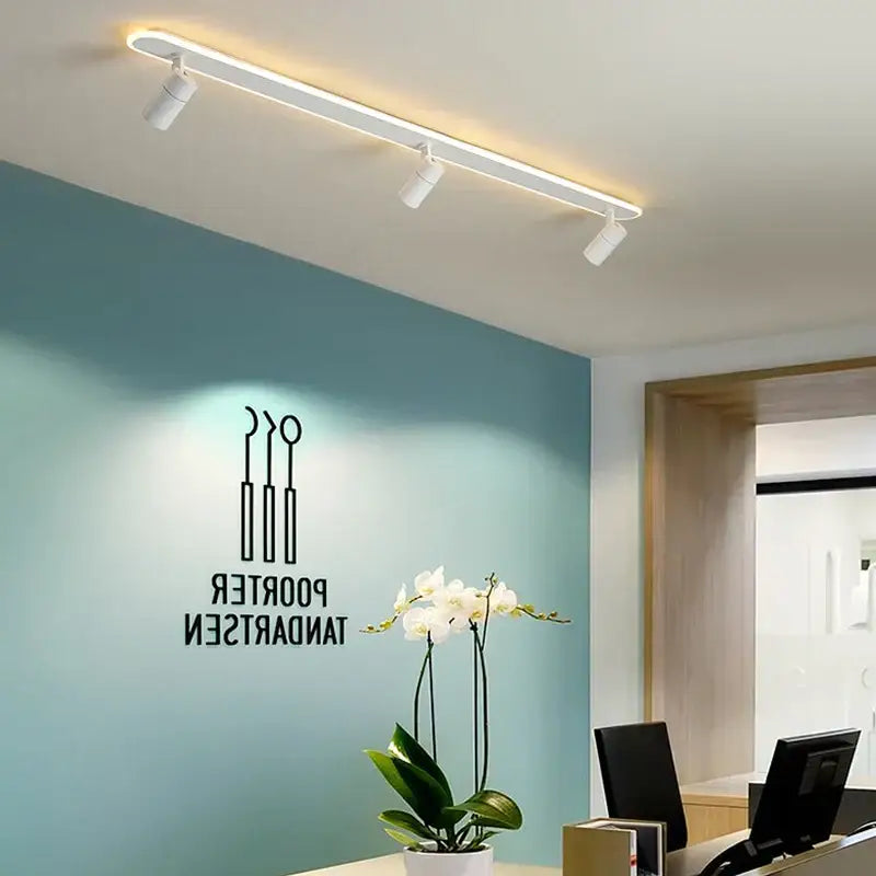 White led track lighting fixture with three adjustable spotlights mounted on ceiling for decorbites black led ceiling spotlights