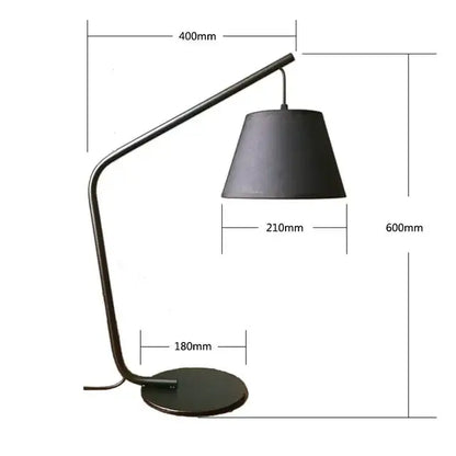 Modern black metal decorbites™ led floor lamp with sleek curved arm and conical shade for living room and bedroom use