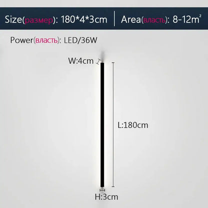 Decorbites black led wall lamp with slim profile and sleek modern design for bedroom living room aisle sofa background