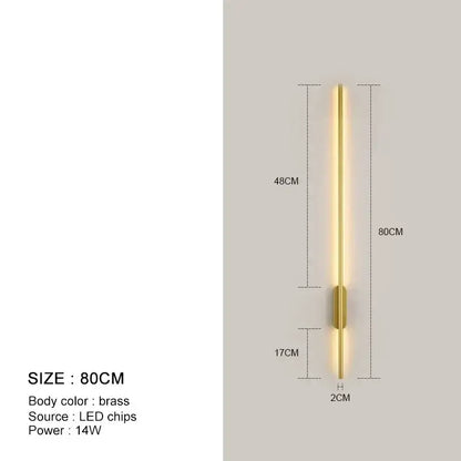Decorbites™ black led wall lights with sleek brass design and warm lighting for modern bedroom and kitchen décor