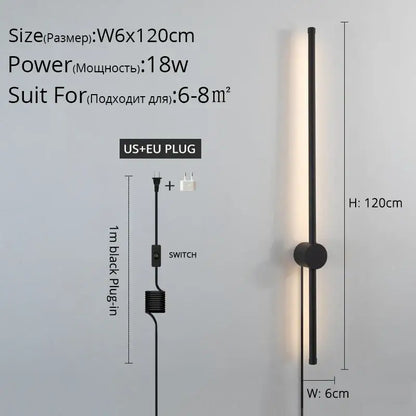 DecorBites black led wall sconce with sleek cylindrical design and warm light for living room and bedroom lighting