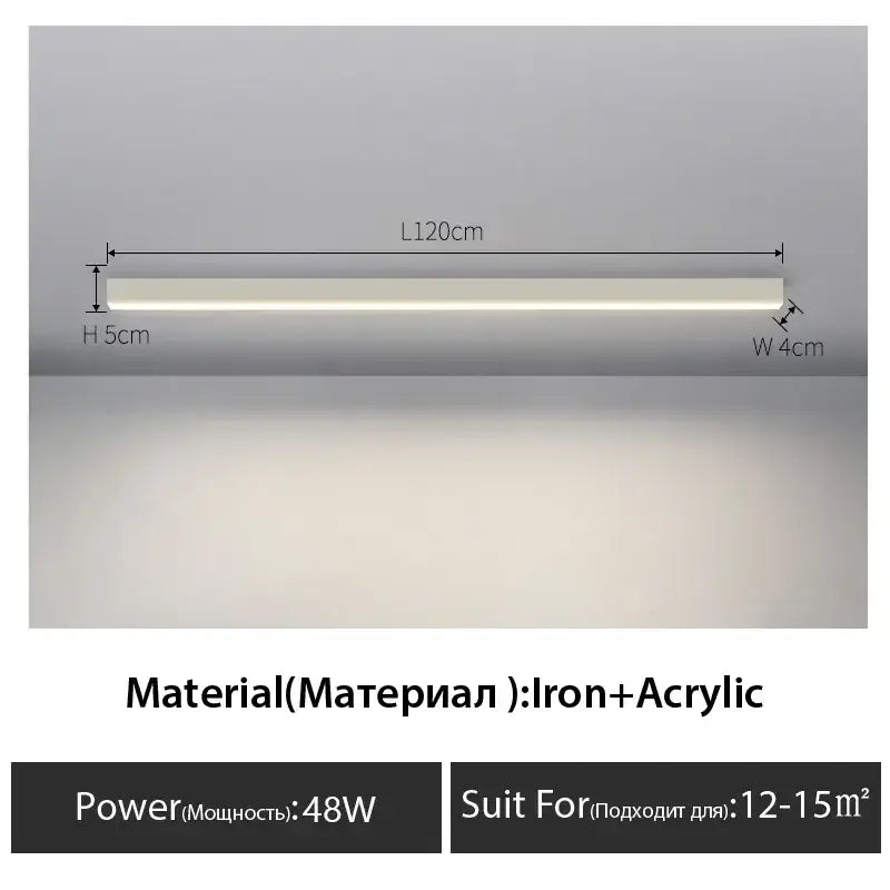 A sleek decorbites black linear ceiling light with slim profile and warm white illumination for modern interiors