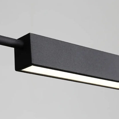 Black nordic designer led chandelier with matte finish and sleek modern design for dining room spotlight lighting