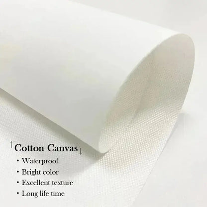 White cotton canvas with textured woven surface featured in decorbites™ bohemian green leaves wall art pieces trio