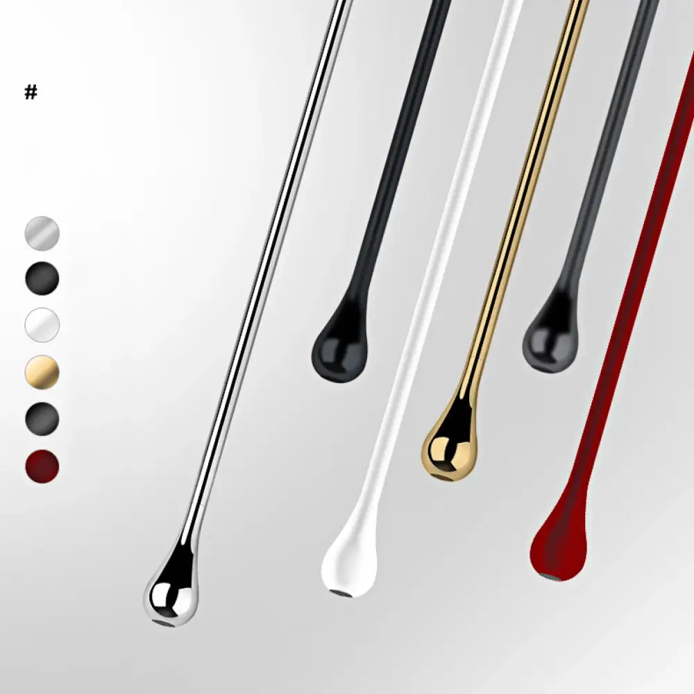 Decorbites™ brass black single handle faucet with elegant teardrop-shaped bar stirrers in multiple metallic finishes