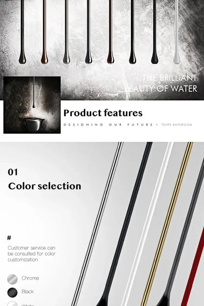 Decorbites™ brass black luxury bathroom faucet single handle with sleek modern polished chrome finish and minimalist design