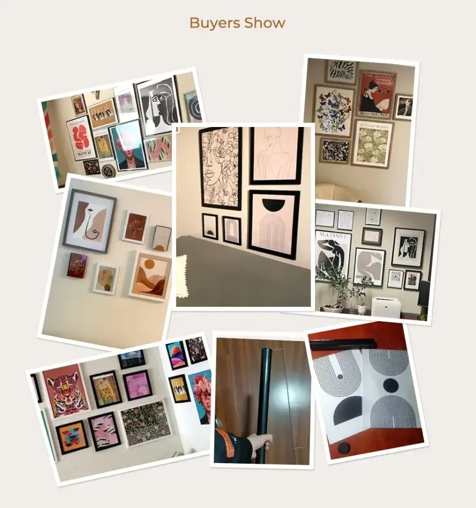 A collection of bright orange canvas painting prints featuring bold abstract designs for modern home decor by decorbites