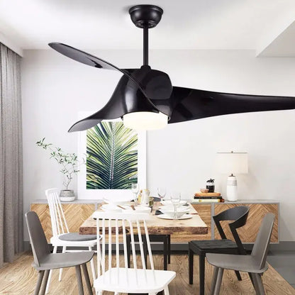 Black matte ceiling fan with sleek modern blades and integrated lighting for decorbites brown vintage remote control model