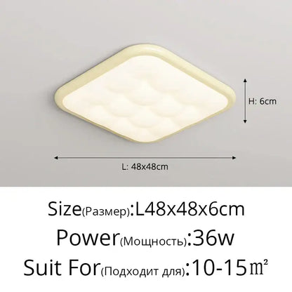 Cream-colored diamond shaped decorbites bubble led ceiling light with soft textured surface and rounded edges for living room