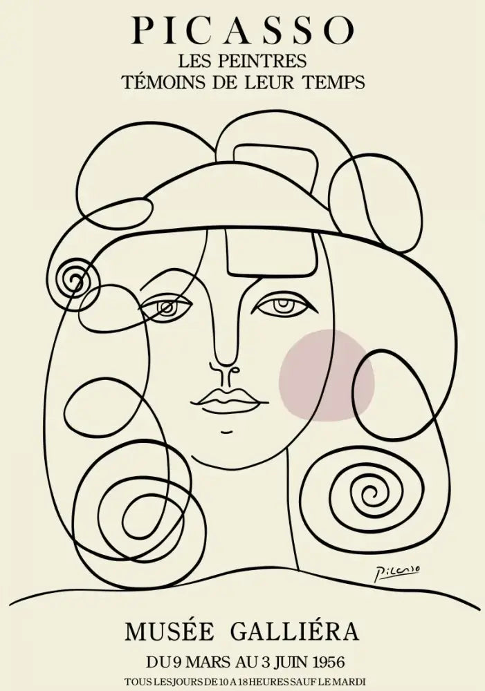 Decorbites™ butterfly botanical canvas painting featuring a minimalist black line female face with soft pink blush on off-white background