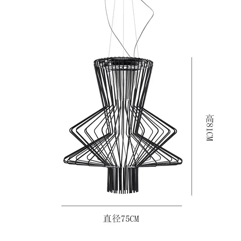Black wireframe pendant light with geometric tiered design decorbites cage industrial pendant lights for kitchen dining room