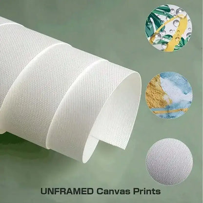 White textured canvas roll for unframed prints in decorbites™ botanical canvas wall art set for wall art display