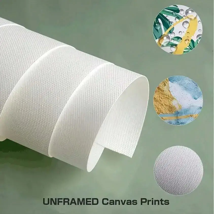 White textured canvas roll for unframed prints in decorbites™ botanical canvas wall art set for wall art display