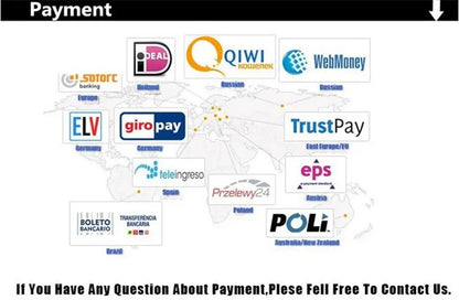 Payment options map showing logos of international services for decorbites ceramic-look plastic flower pots vase imitation sales regions