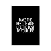Decorbites™ chic pink room wall art set featuring black rectangular poster with white motivational text for room decor