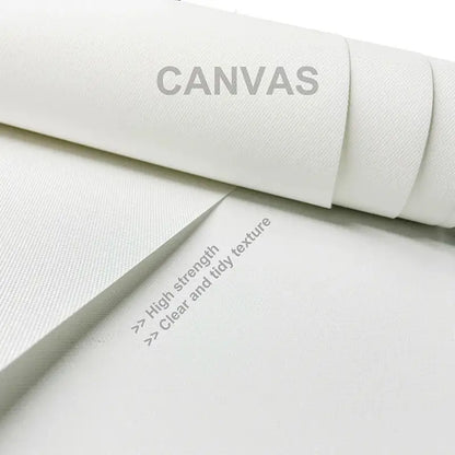 White canvas roll with textured woven fabric surface for decorbites™ chic pink room wall art and room decor set