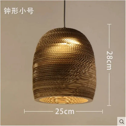 Golden textured paper pendant light with bell-shaped design from decorbites pendant lights collection for home decor
