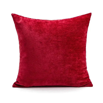 Decorbites christmas cartoon red velvet square cushion cover with festive patchwork embroidered design