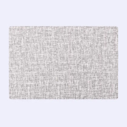 Rectangular gray woven christmas decor placemat with textured linen-like fabric from decorbites christmas collection