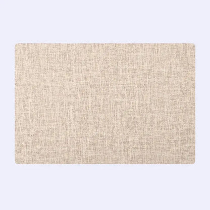 Beige linen-textured rectangular placemat from decorbites christmas decor placemat set for elegant home dining