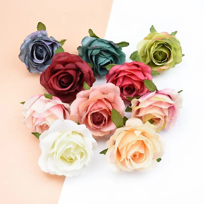 Decorbites™ christmas rose arch wall wreath featuring silk artificial roses in red pink white and teal for arch wall garden decor