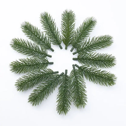 Decorbites™ green artificial plants arranged in a circular pattern for christmas tree artificial home decor and diy gifts