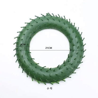Green plastic wreath with spiky protrusions from decorbites christmas tree decor for christmas tree or wedding accessories