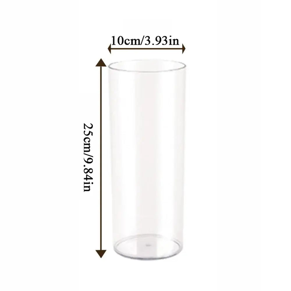 DecorBites™ clear acrylic cylinder vase 10cm diameter 25cm tall clear acrylic cylinder for weddings