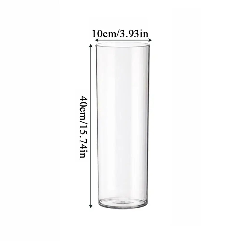 Decorbites clear acrylic cylinder vase 40cm tall 10cm diameter clear acrylic perfect for weddings