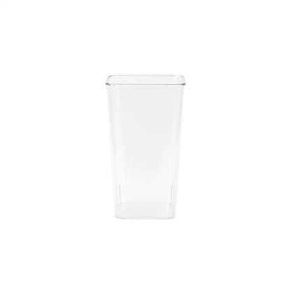 Clear acrylic hurricane flower vase by decorbites with square shape and tapered sides for floral arrangements