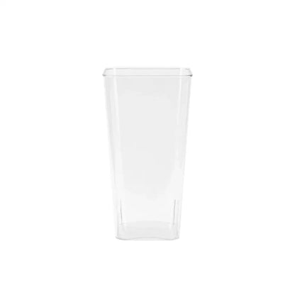 Decorbites clear acrylic hurricane flower vase large size with clear plastic rectangular tumbler and tapered sides