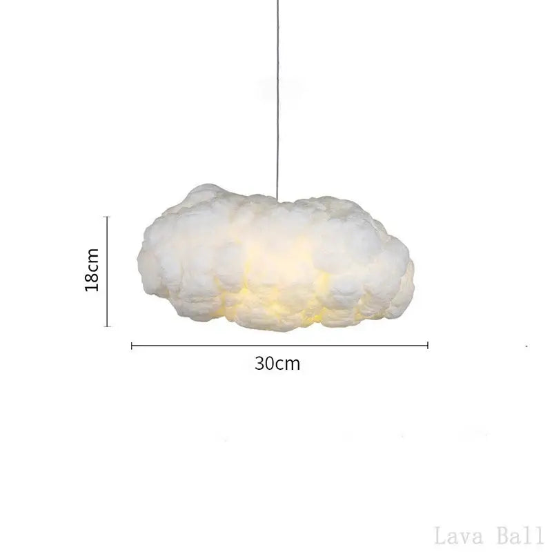 A soft white silk cotton decorbites cloud chandelier pendant light with warm glow for nursery decor
