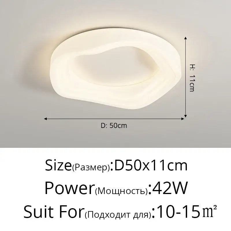 Modern white oval decorbites cloud cookie led chandelier with a smooth minimalist design and soft diffused glow for bedrooms