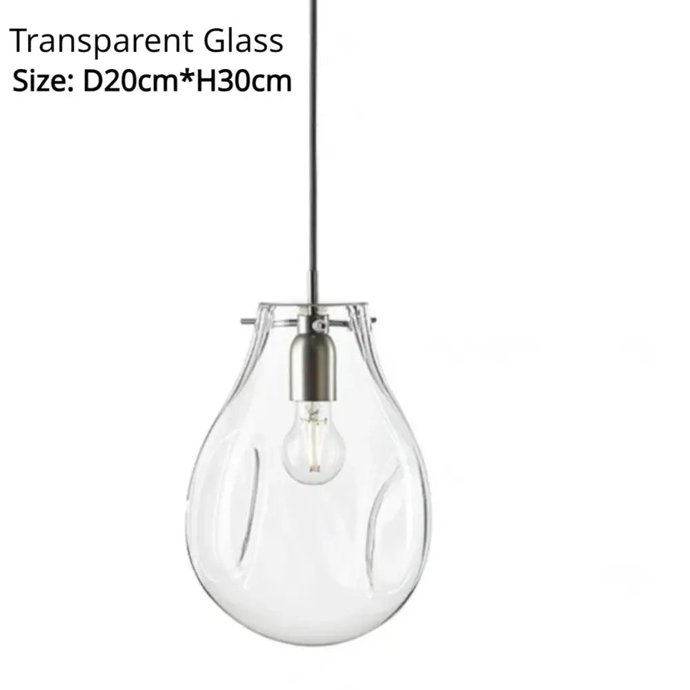 Clear glass pendant light with teardrop shape and metallic fixture in decorbites colorful glass chandelier for dining room