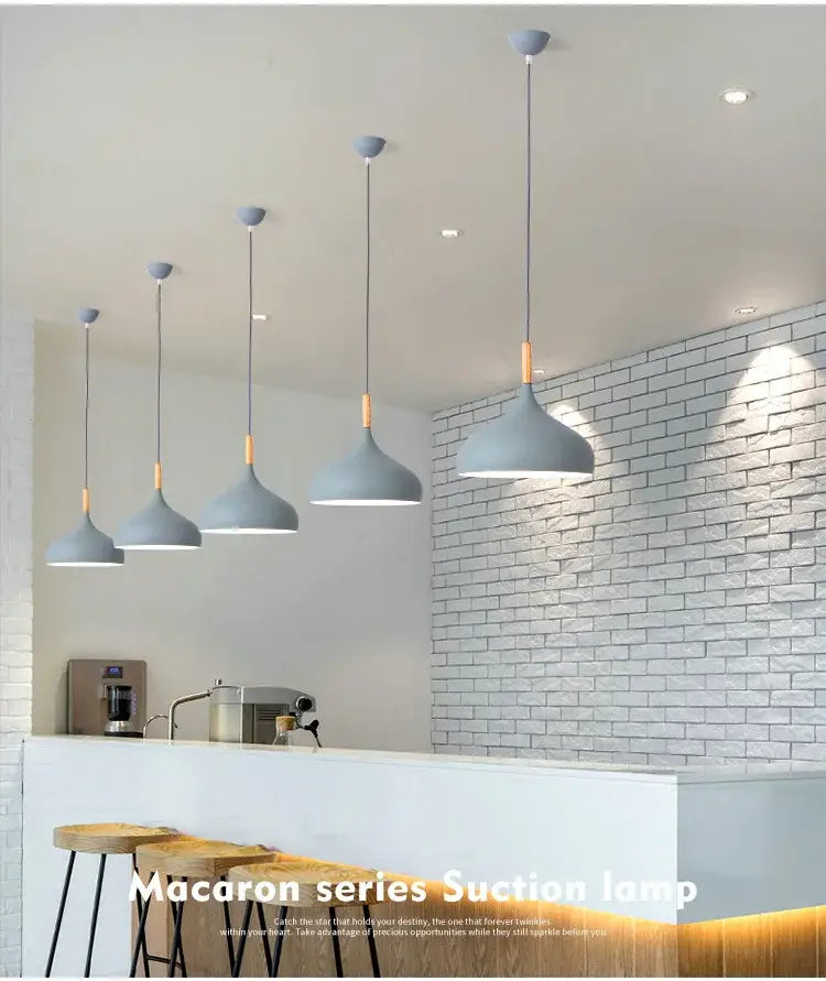 Modern gray pendant lights with wooden accents from decorbites colorful retro pendant lights for home decor
