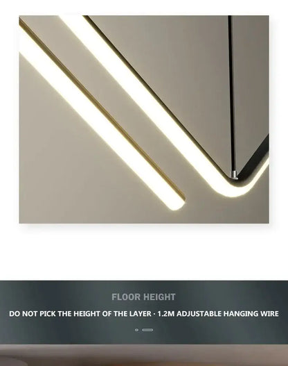 DecorBites™ contemporary led pendant lights 2-head 90cm with warm white illuminated minimalist linear bars