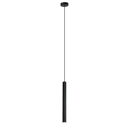 Black cylindrical decorbites™ contemporary nordic led pendant light with sleek minimalist design for dining room use