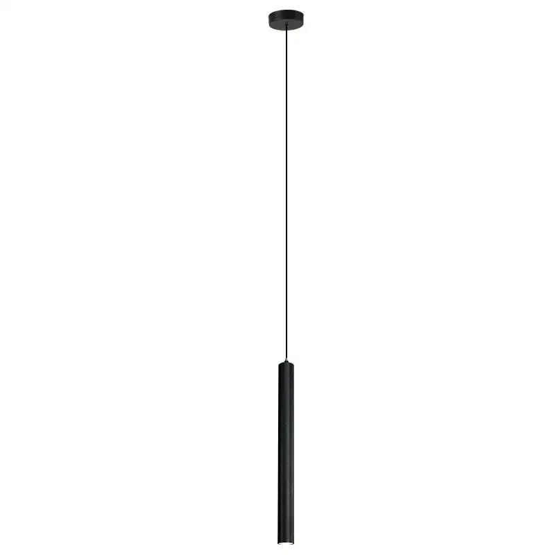 Black cylindrical decorbites™ contemporary nordic led pendant light with sleek minimalist design for dining room use