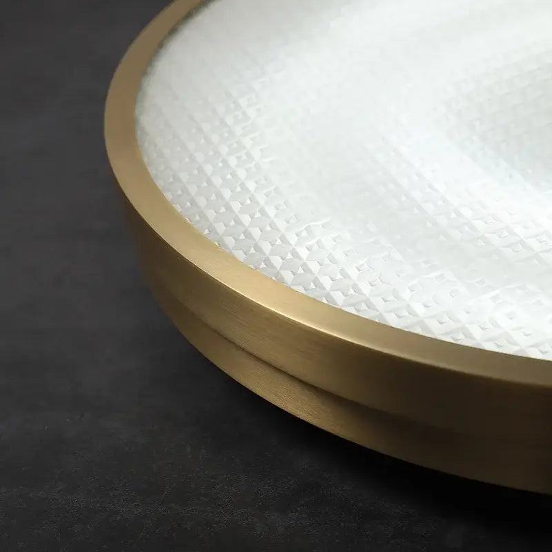 DecorBites™ Copper Ceiling Lamp: Modern Round Surface Mounted Lighting for Bedroom