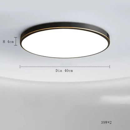 DecorBites™ Copper Ceiling Lamp: Modern Round Surface Mounted Lighting for Bedroom